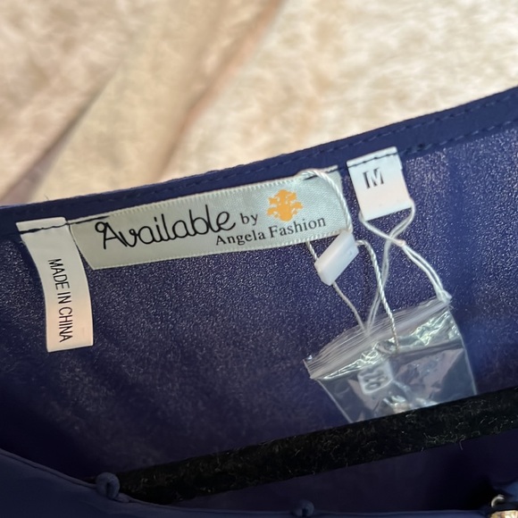 Navy Blouse with Gold buttons - Picture 2 of 3